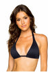 Luli Fama Orillas Del Mar Ribbed Double Strap Sliding Halter Bikini Top